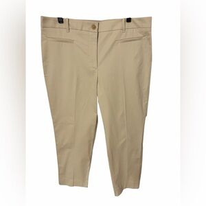 Ann Taylor Khaki Dress Pants Women’s Size 12 Stretch Slim Trouser Work Career